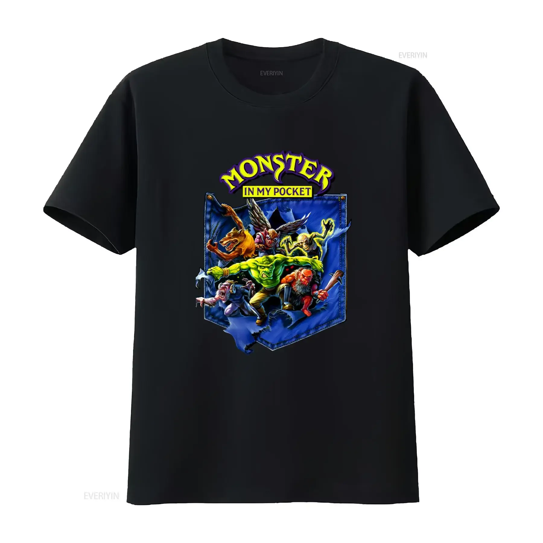 Monster In My Pocket Arcade Nes Famicom Game 8 Bit Vintage Retro Design Single Jersey Men's T Shirt All Sizes vintage Washed