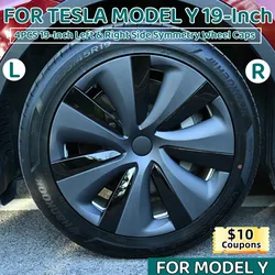 4PCS Coprimozzo 19 Pollici Copriruota Prestazioni Auto Originale Sostituzione Copriruota Coprimoto Completo Per Tesla Modello Y 2023 Accessori