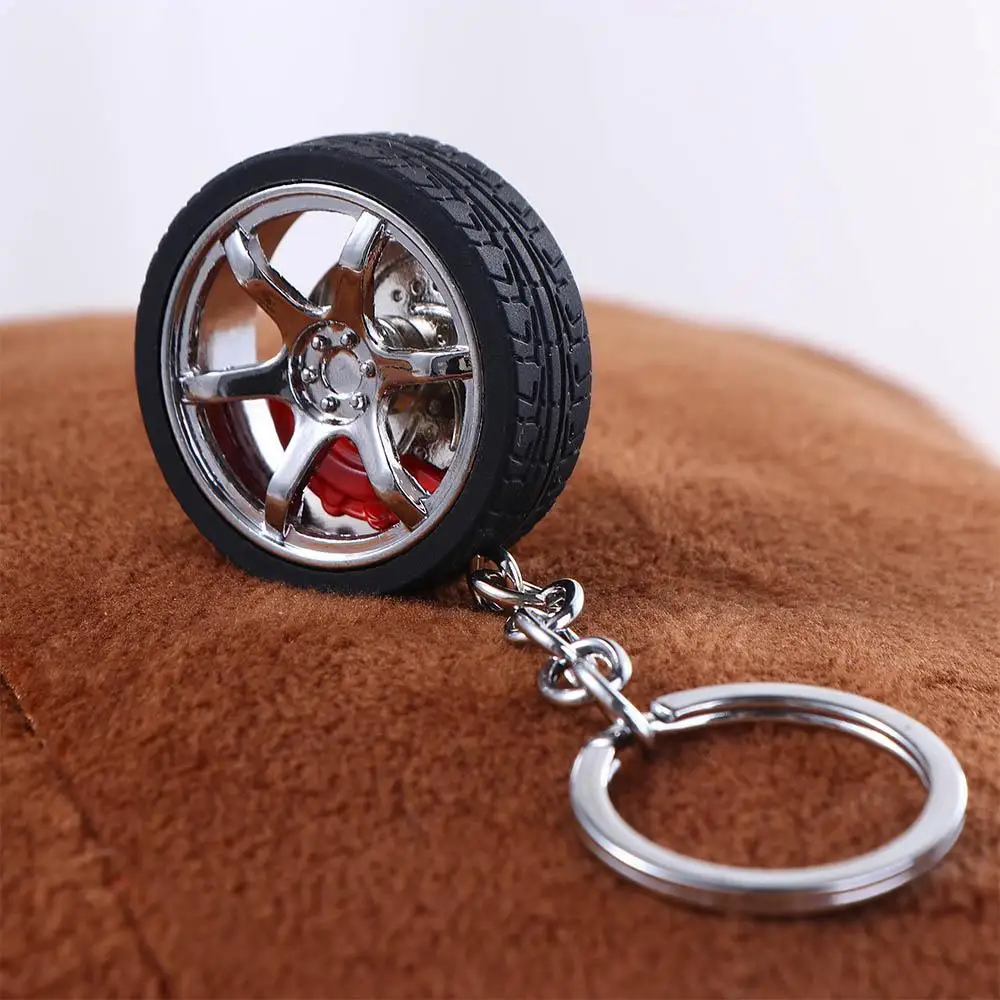 Gift Car Key Chain Creative Alloy Simulation Tire Car Wheel Keychain Brake Discs Key Ring RIM Wheel Keyring