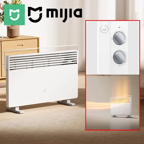 MIJIA Electric Heaters 2nd Thermostat Version,Multiple Safety Feature,2200W Power,3 Heat Settings,CN Version With Adapter