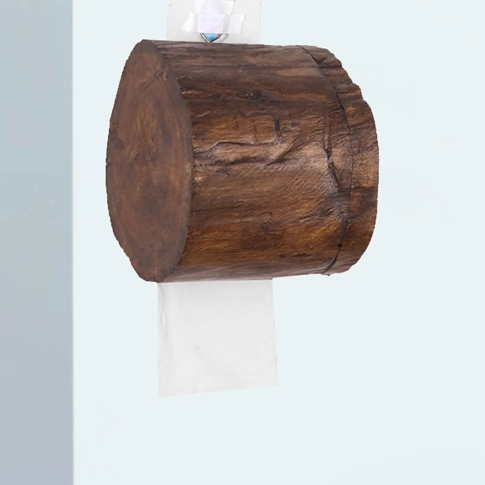 Wall Mounted Toilet Paper Dispenser Toilet Tissue Dispenser Wood Portable Bath Roll Holder for Dorm Restaurant Shopping Mall