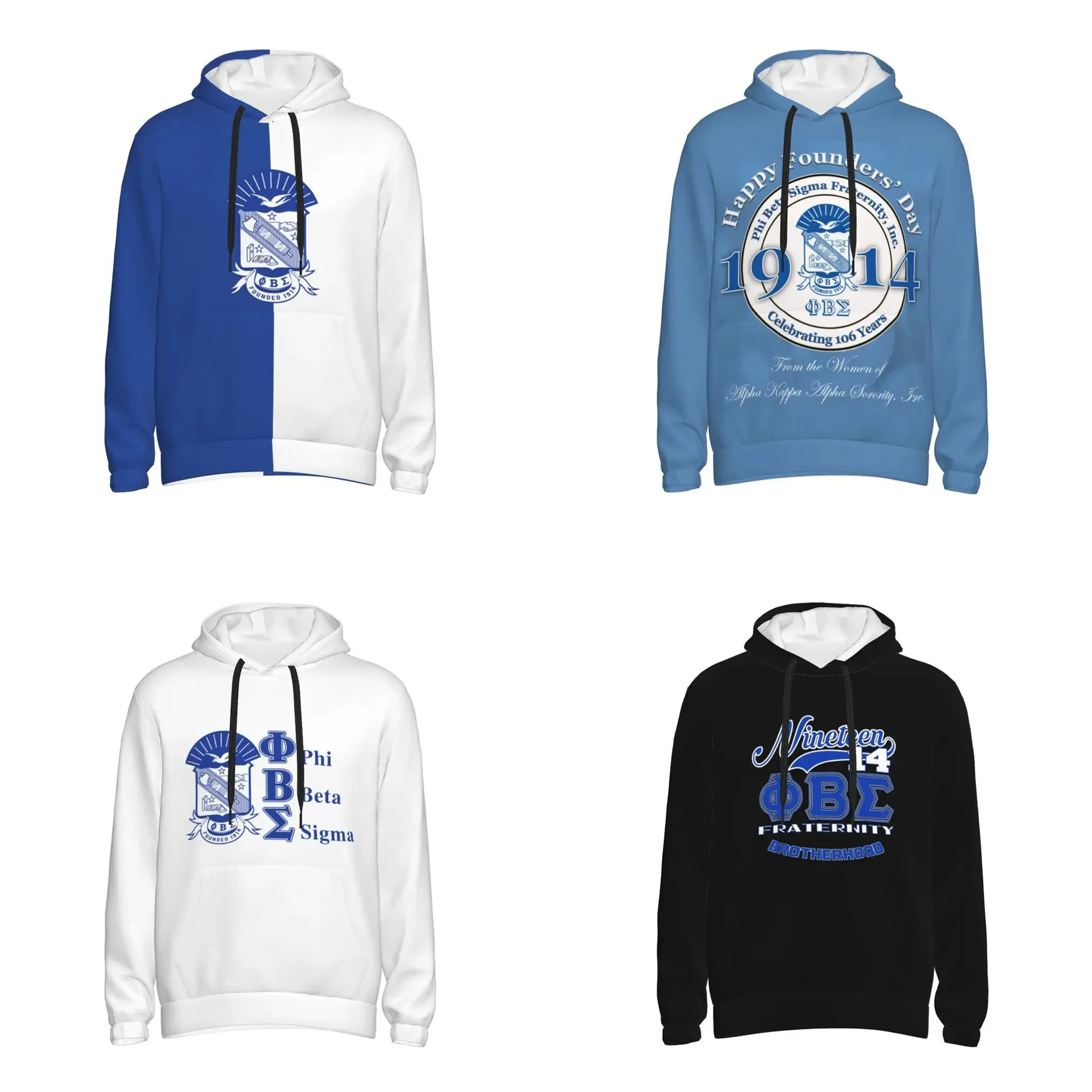 

Phi Beta Sigma PBS Fraternity Men's Pullover Hoodie Casual Hooded Sweatshirt Best Hoodies Sportswear Tracksuit with Pocket