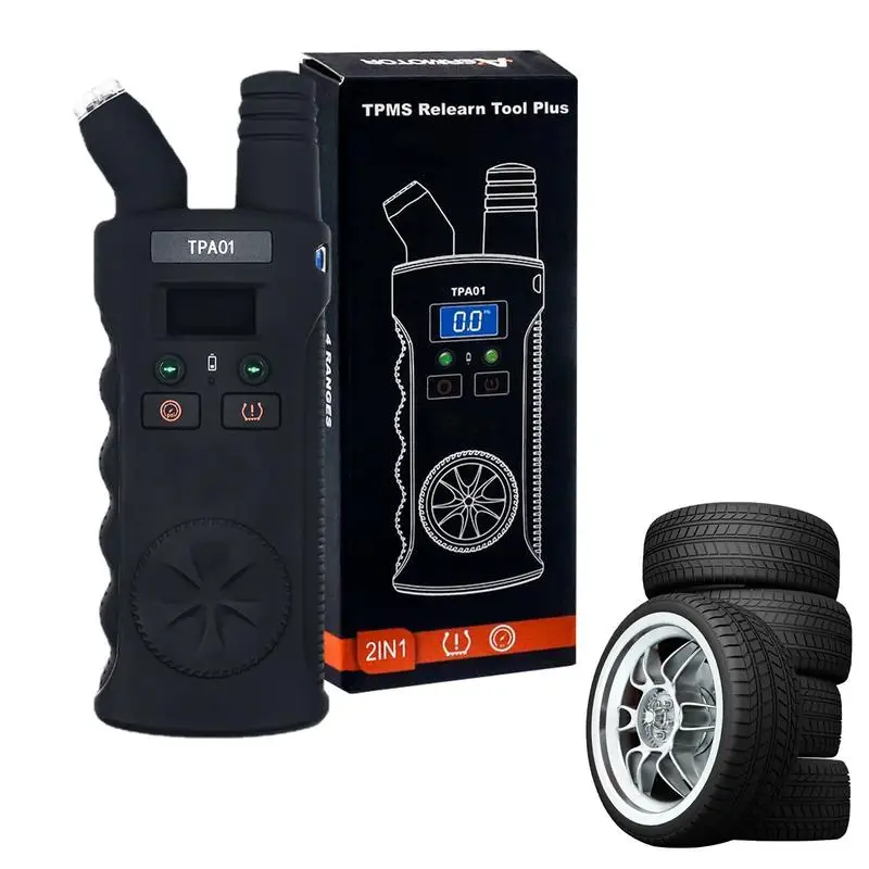 Relearn Tool TPMS Relearn Tool Digital Tire Pressure Gauge TPA01 Plus 2 In 1 Tire Monitor System Activation Tool For