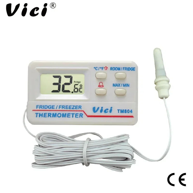 VICI refrigerator thermometer TM804 mini alarm refrigerator digital display freezing thermometer