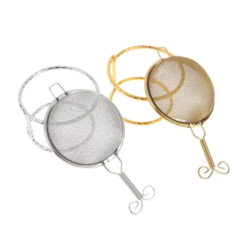 Stainless Steel Tea Strainer With Holder Fine Mesh Tea Filter Tea Infuser For Home Tea Brewing Office Tea Drinking Use