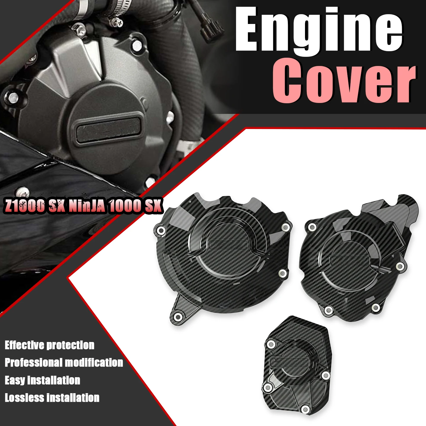 

Motorcycles Engine Stator Engine Cover Protection Case For Z1000SX Ninja 1000SX VERSYS 1000 2011-2024 gbRacing