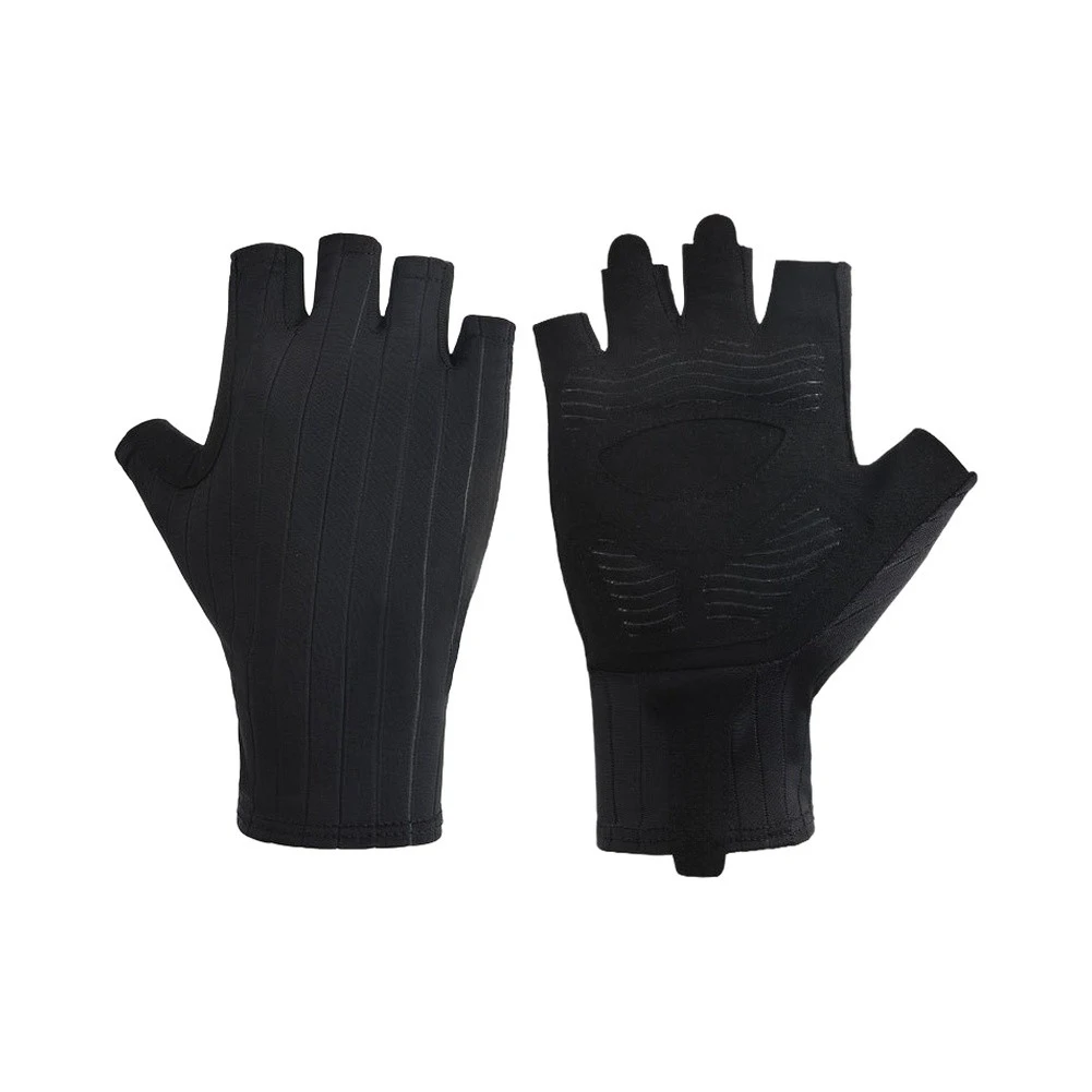 

Cycling Half Finger Gloves Pair for Fitness Biking Commuting Breathable Knit Material Non Slip Palm and Shock Dampening