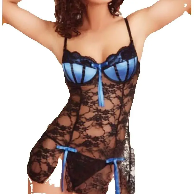 Erotic Lingerie Women Sexy Lingerie Lace Nightwear Dress Embroidery Lace Sexy Lady Lenceria Sexy Sleepwear Women S2888