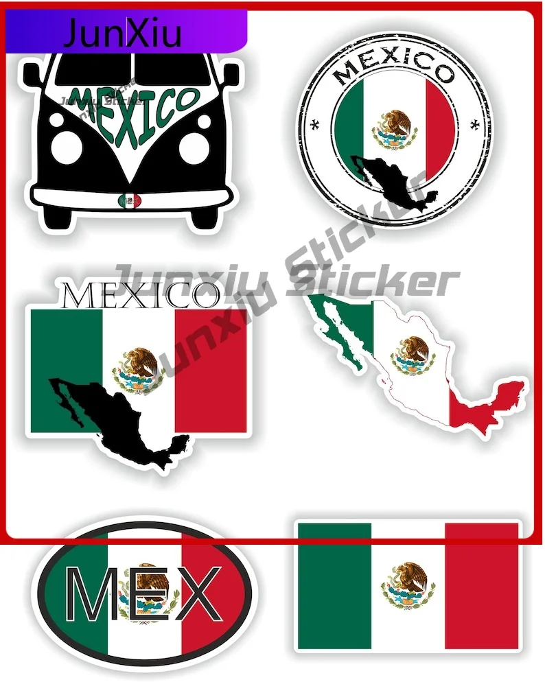 

Mexico Flag Vinyl Stickers Custom Decals Occlusion Scratch Exterior Sticker Suv Decals Motorcycle Stickers Bumper Moto Helmet