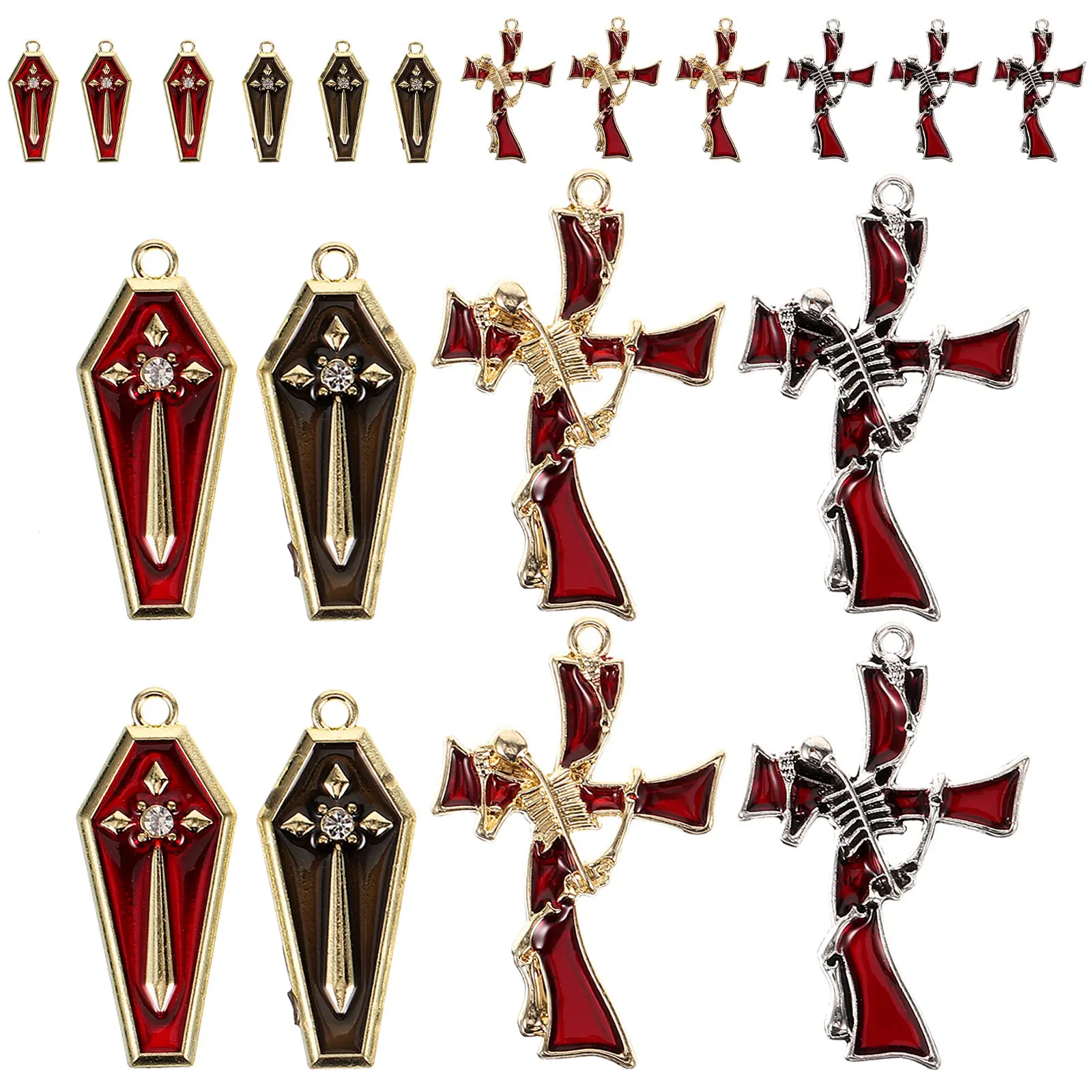 

1Set Coffin Alloy Charms Cross Pendants Jewelry Making Charms DIY Earrings Bracelet Necklace Crafting Jewelry Accessories