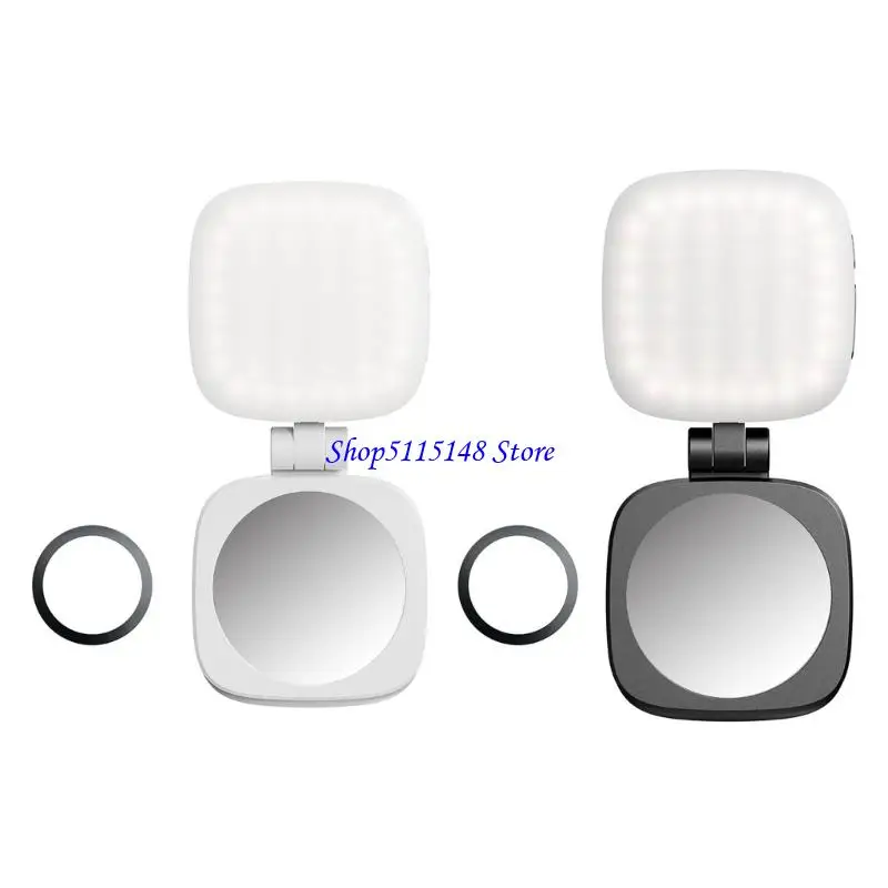 F3MA Teléfono Luz llenado con espejo para teléfono 16 15 Luz selfie magnética plegable