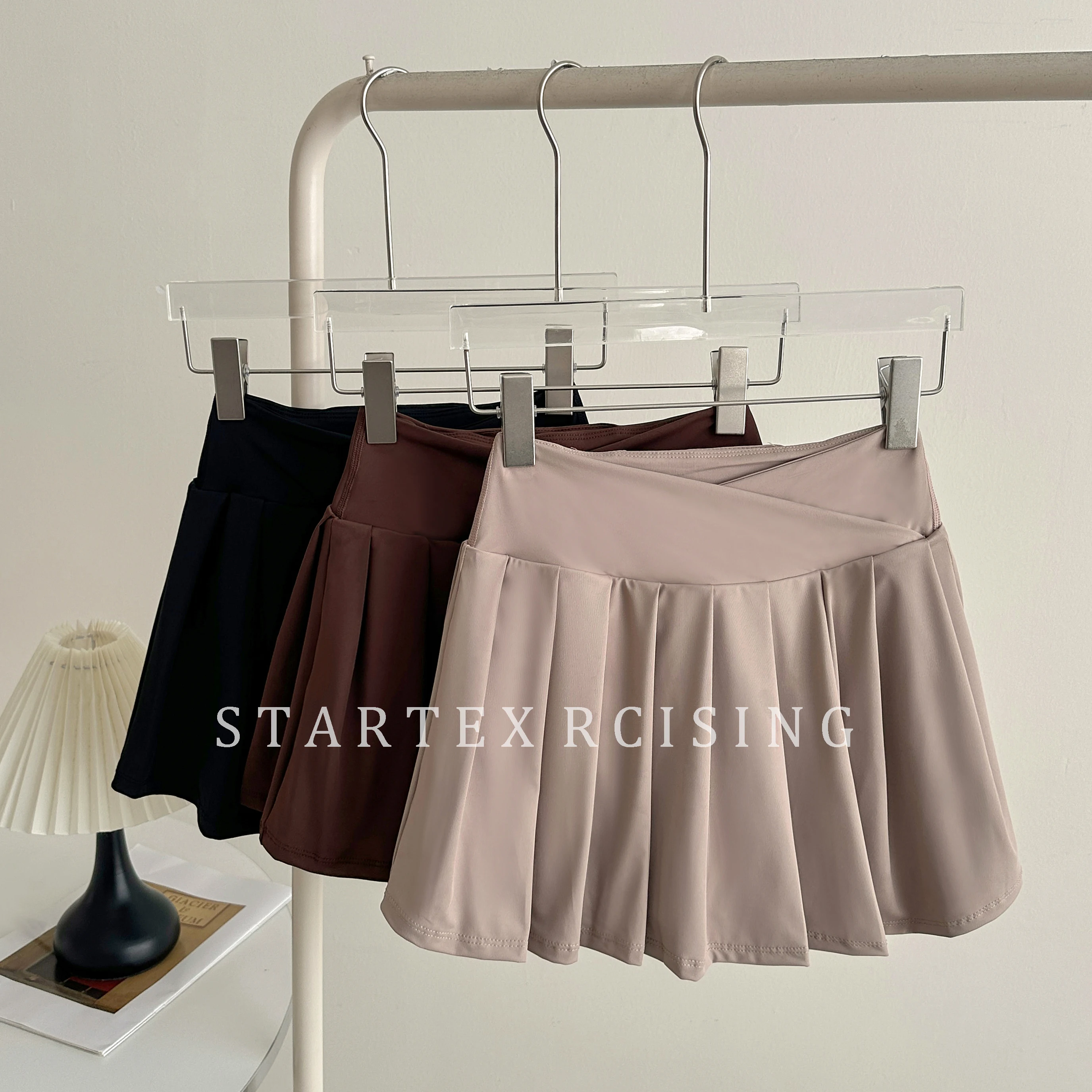 High Waist Pleated Tennis Skort Women Anti Exposure Built In Shorts Quick Dry Mini Skirt Yoga Running Golf Casual Skirts