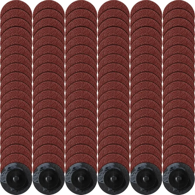 

Newwiee 150 Pieces 2 Inch Sanding Discs 36 Grit Roll Lock Die Grinder Sanding Disc for Surface Prep Strip Grind Polish Finish