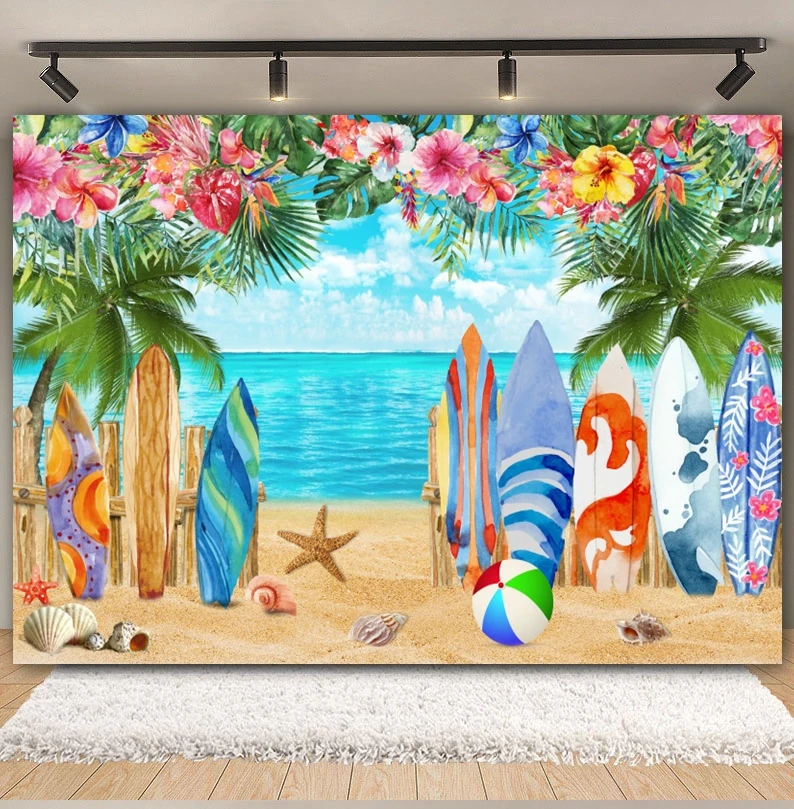 

VIKAMA летний тропический фэнтезийный гобелен, доска для серфинга, матрица, грузовик с мороженым, вид на окно, украшение для гостиной, комнаты