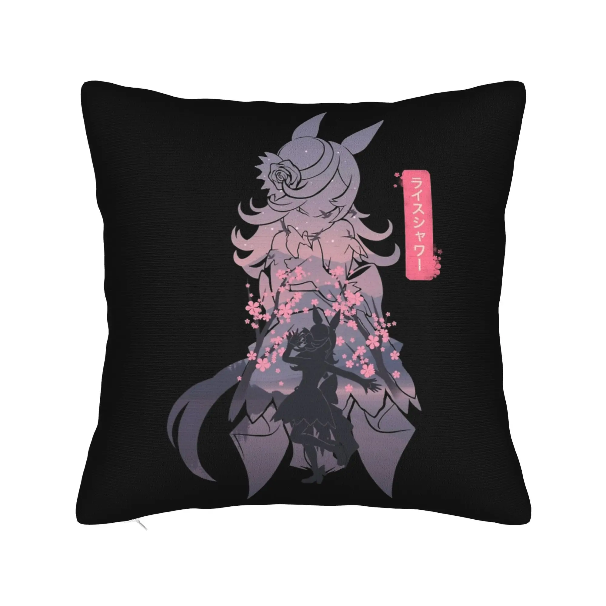 Rice Shower Uma Musume Anime Pillowcase Double-sided Printing Cushion Cover Decorative  Pillow Case Cover Home Square