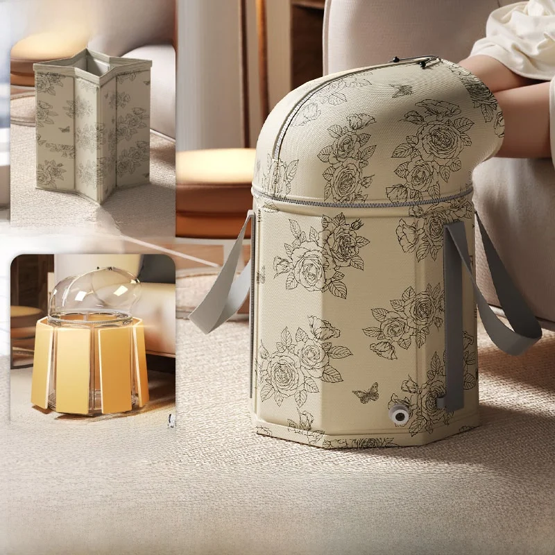 

Heatable Constant Temperature Knee-High Folding Fooath Buet Outdoor Cam Travel Supplies Water Container Basin