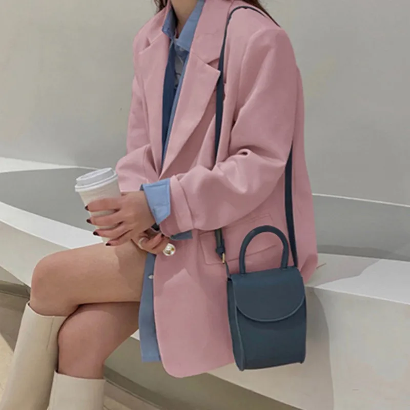 Manteau d'extérieur pour femmes, couleurs, costumes à carreaux imprimés, coussinet sur un support, Design de rue et asymétrique