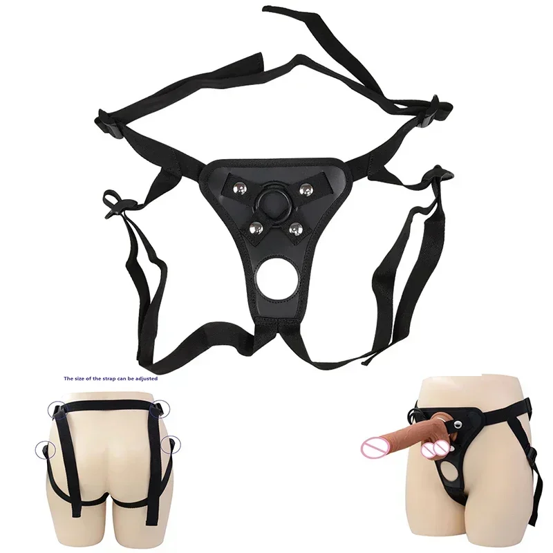 Strap-on Steel Ring Realistic Dildo Pants for Lesbian Double Dildos With Adjustable Harness Belt Adult Games Sex Toys Women