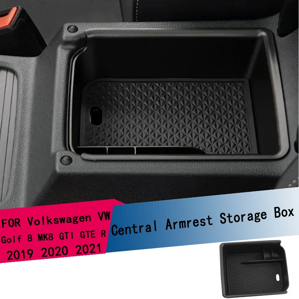 

Car Armrest Box Storage for Volkswagen VW Golf 8 MK8 GTI GTE R 2019 2020 2021 Center Console Accessories Stowing