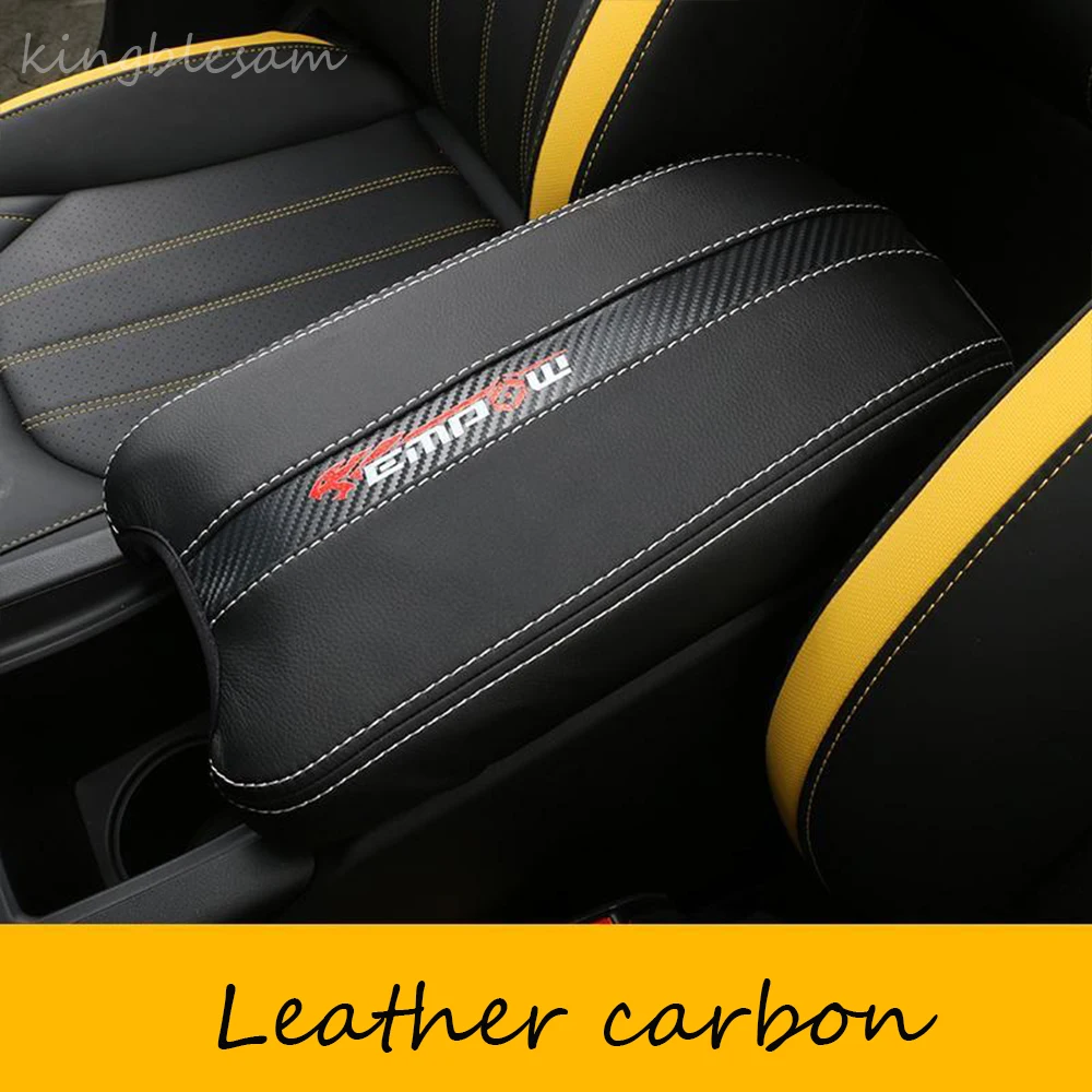 Leather For Trumpchi Gac Empow 2021 Auto Center Armrest Cover Car Central Control Armrest Box Surface trim accessories