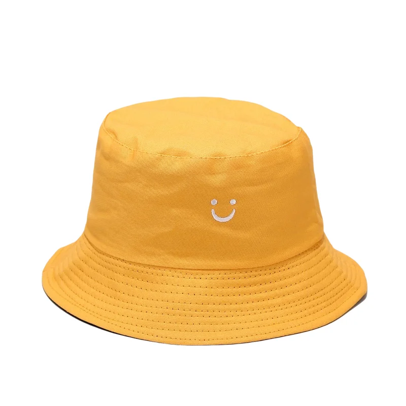 Smiling face double wear fisherman hat street trend basin hat travel sun protection couple hat tide windproof shade unisex