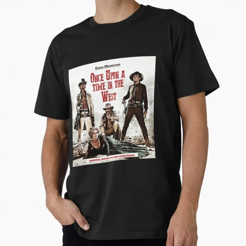 

Ennio Morricone Eastwood Once Upon a Time in the West 1968 western movie Vintage cowboy film gift t shirt Large size Tops