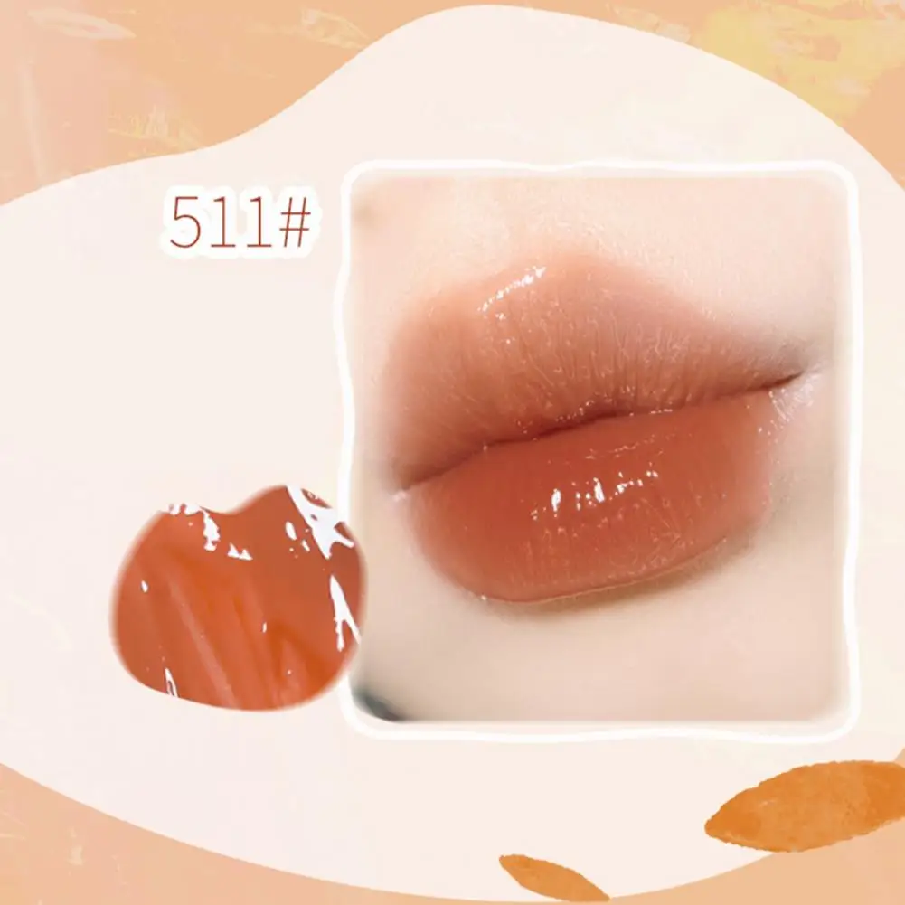 

Brush Tip Lip Gloss Non-sticky Lip Gloss Long-lasting Hydrating Lip Glow Oil with Brush Tip for Precise Application for Plumper