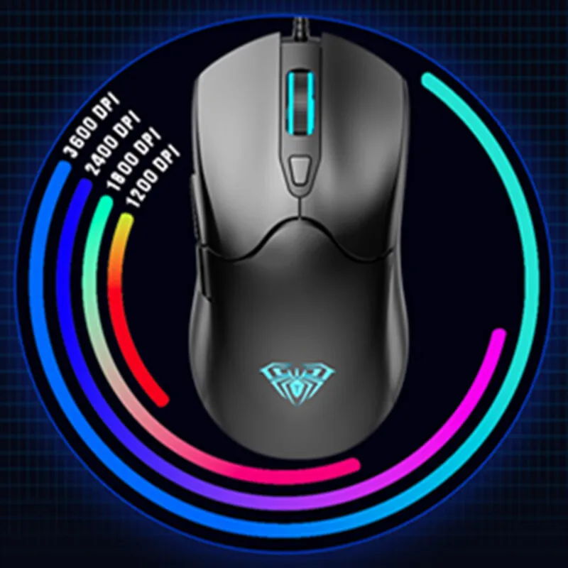 

AULA Gaming Mouse USB Wired Mouse RGB E-Sports mouse gamer optical engine free drive gaming mouse office for Computer PC Laptop