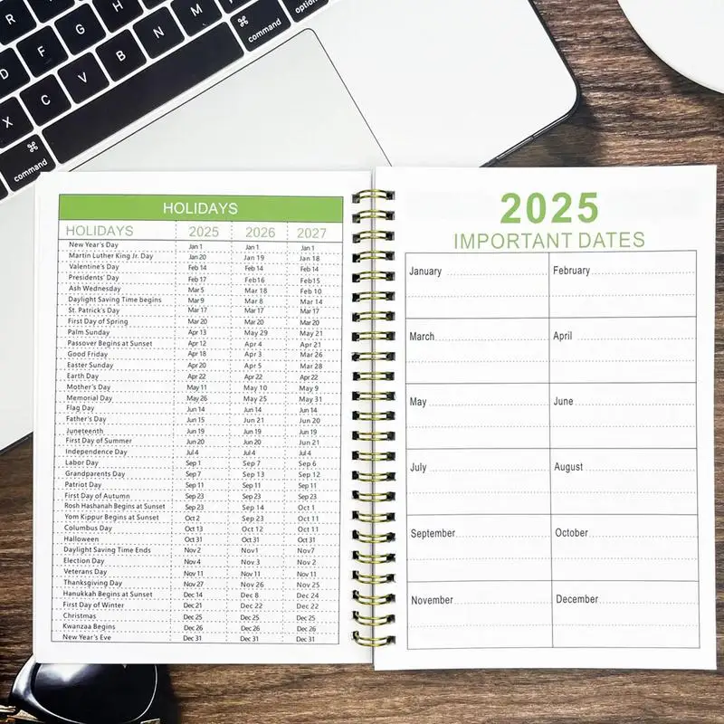 3-Jahres-Kalender 2025–2027, Monatsplaner, tägliches Notizbuch, Studentenplaner, Planer 2025–2027, täglicher Organizer für Aktivitäten und Veranstaltungen