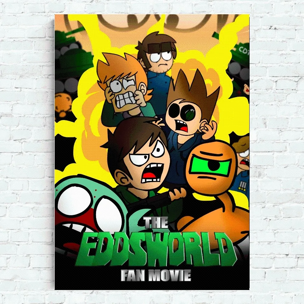 Cartoon Cute E-Eddsworlds Poster Home Office Wall Bedroom Living Room Kitchen Decoration Painting