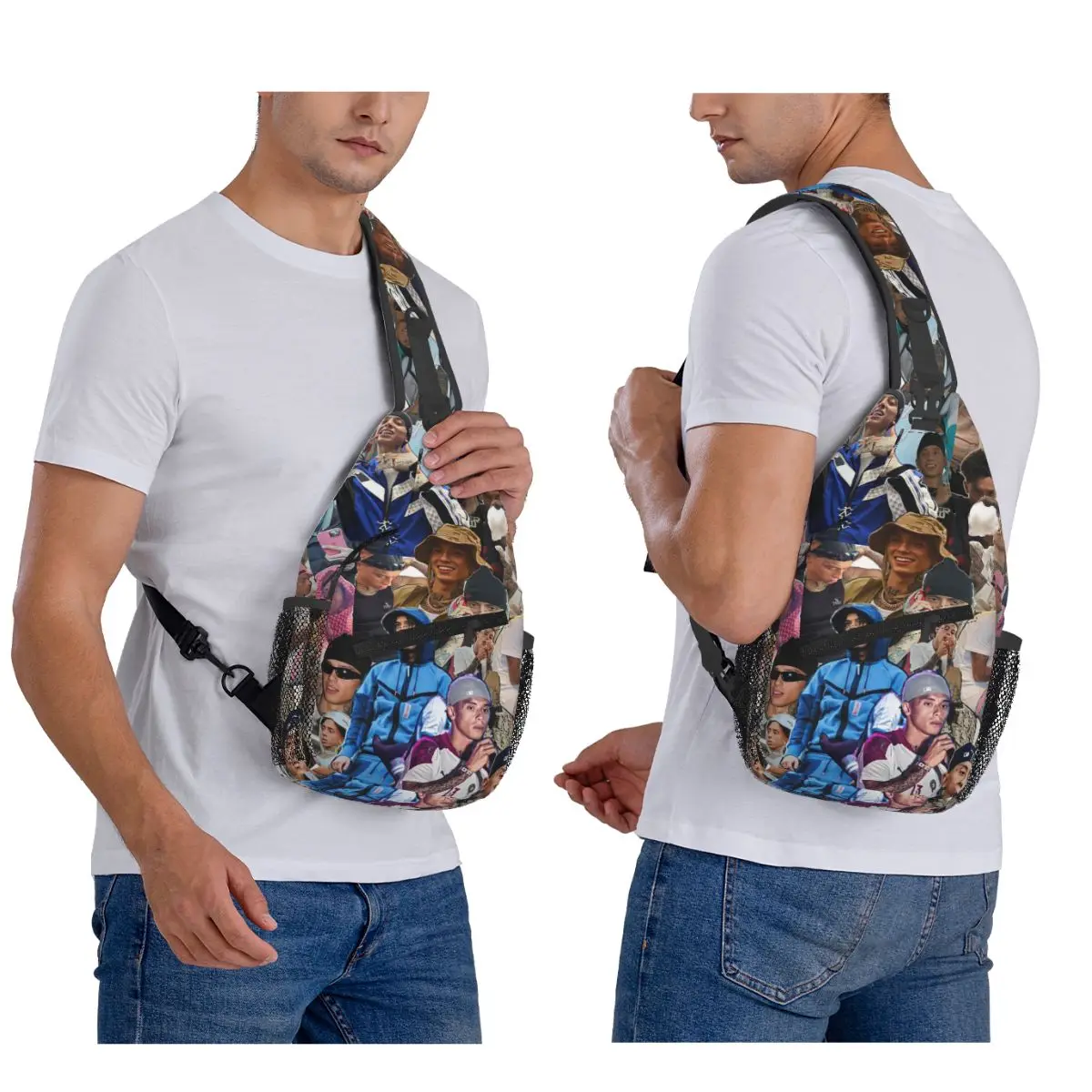Central Cee Cant Rush Greatness 2025 حقيبة صدر للرجال حبال Crossbody على ظهره حقيبة صدر للرجال السفر المشي لمسافات طويلة Daypack حقيبة كتف