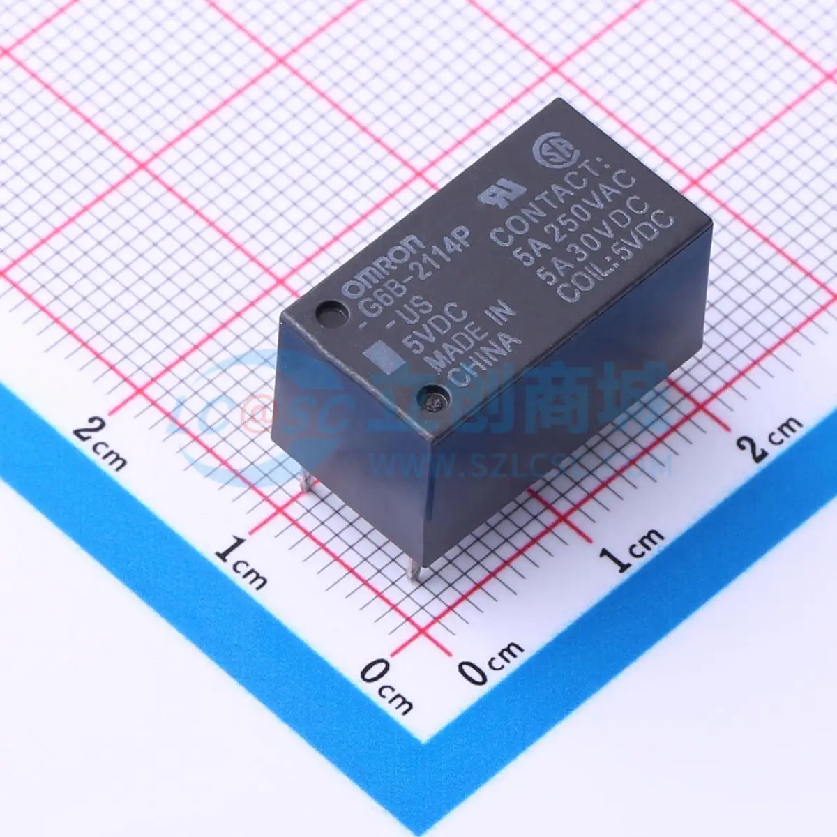 5pcs G6B-2114P-US DC5 5V SPST NO Power Relay PCB Electronic Switch