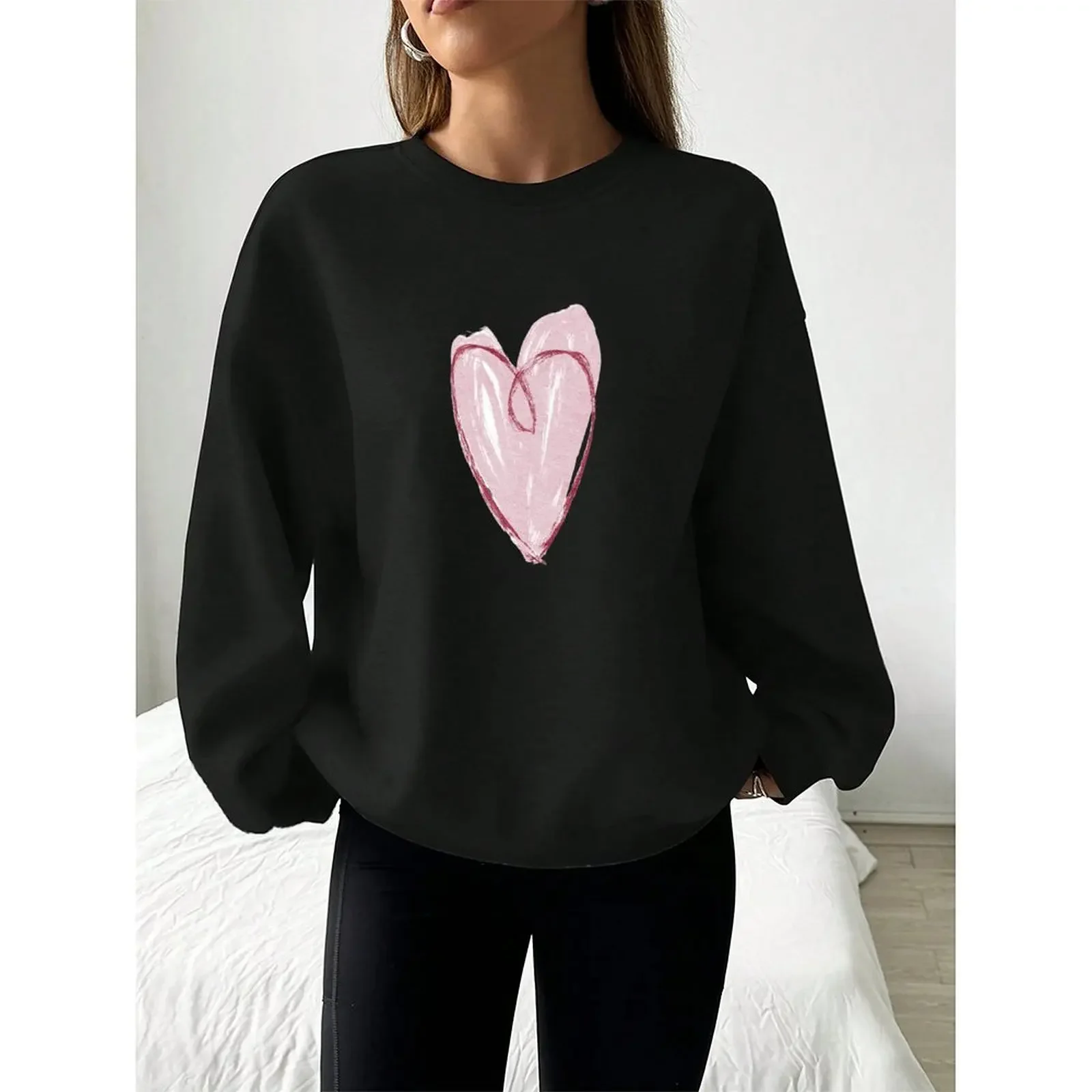 

Women's Sweatshirts O-Neck Loose Casual Sports Pullovers Comfortable Velvet Long Sleeve Sweater Winter Woman Clothes 2025