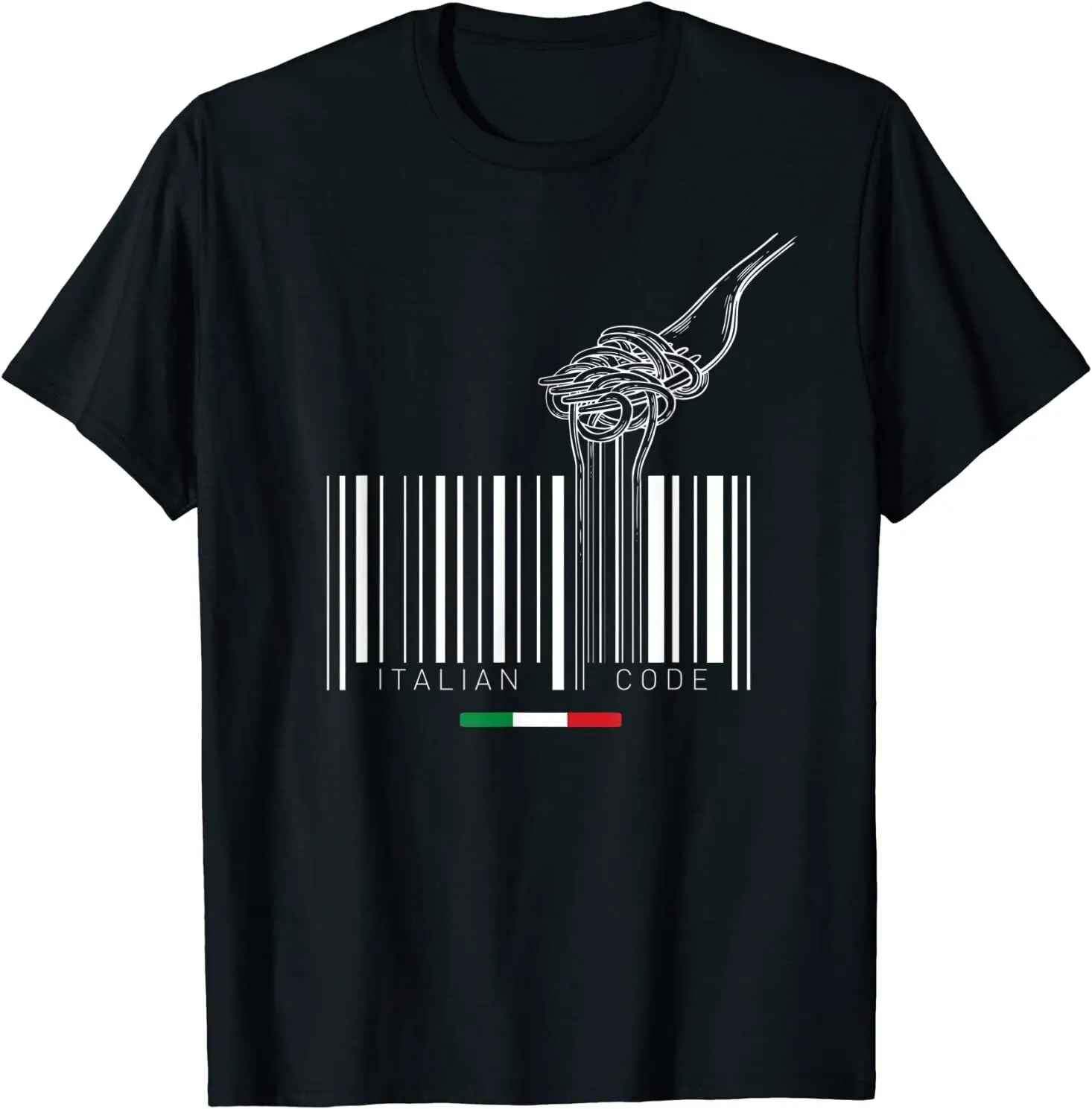 NEW The Italian Code Italy Spaghetti Fork Italia Pasta Men Women T-Shirt S-3XL long sleeves