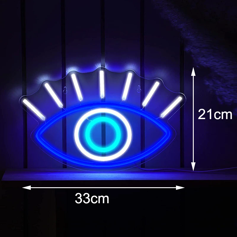 Eye Neon Signs Light LED Eyes Modeling Nightlight USB Plug Business Logo Custom Decor Lamp Game Room Wall Party Club