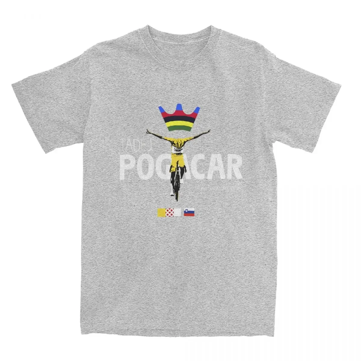 Tadej Pogacar الدراجات Pogi فريق تي شيرت الملابس القطنية 2025 الصيف جولة دي فرنسا المرأة قصيرة الأكمام س الرقبة التي شيرت بلايز #4