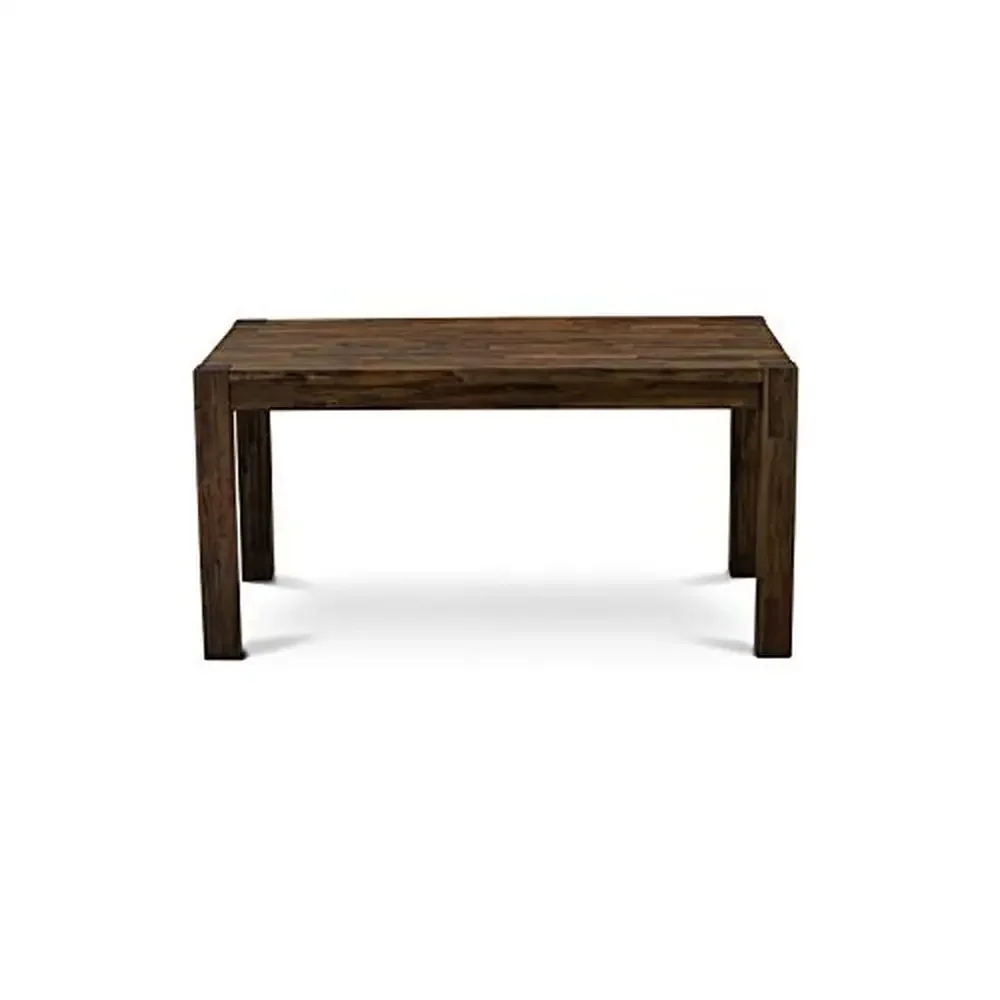 Mesa de jantar rústica retangular da fazenda 36x60 polegadas mesa de cozinha de madeira Jacobean