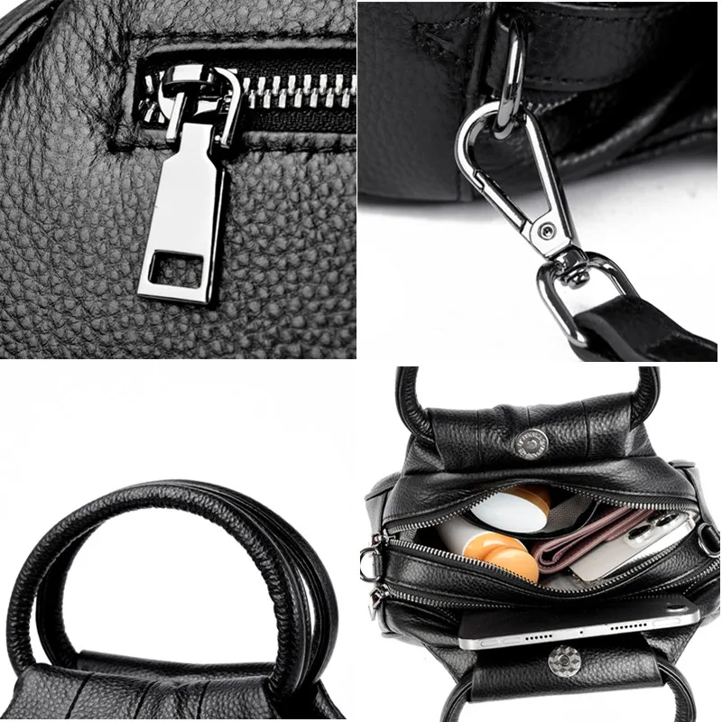 Imagem -05 - Bolsa de Couro Genuíno para Mulheres Bolsa Mensageiro de Ombro Couro Macio Luxuoso Bolsa Feminina Bolsa Feminina Bolsa de Moda