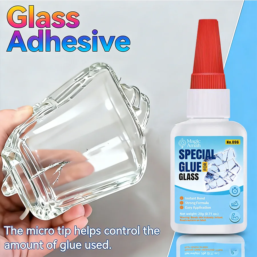 1-5 Pcs Professional Glass Glue, Instant Bond Strong Adhesive for Glassware, Easy Application Glass Repair Glue