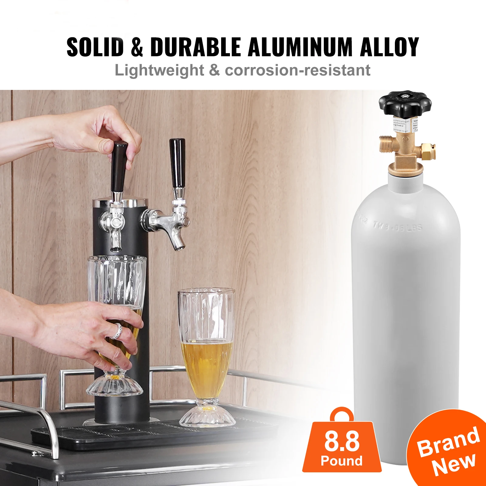 SucceBuy CO2 Regulator Gauge Gas System Draft Beer Regulator&Adjustable Pressure Regulator Check Valve for Draft Beer Homebrew