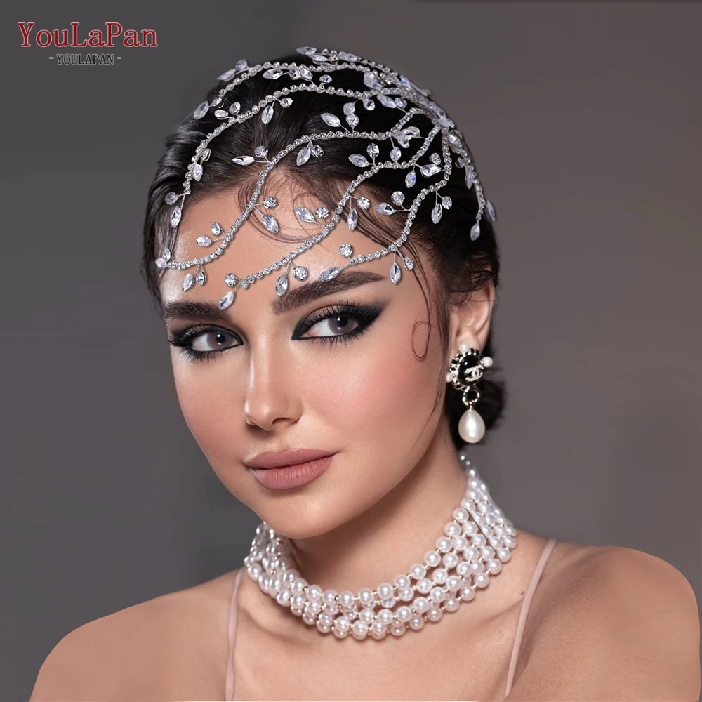 

YouLaPan HP481 Crystal Wedding Comb Bridal Hair Clips Headdress Bridesmaid Women Headpiece with Comb Prom Hair Ornament Headwear