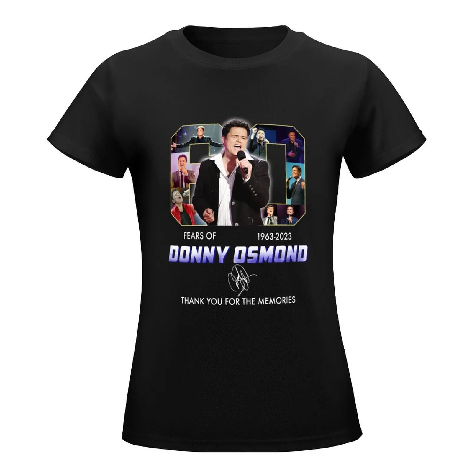 60 Years Of 1963-2023 Donny Osmond Thank You For The Memories Signature T-Shirt sublime Womens graphic t shirts