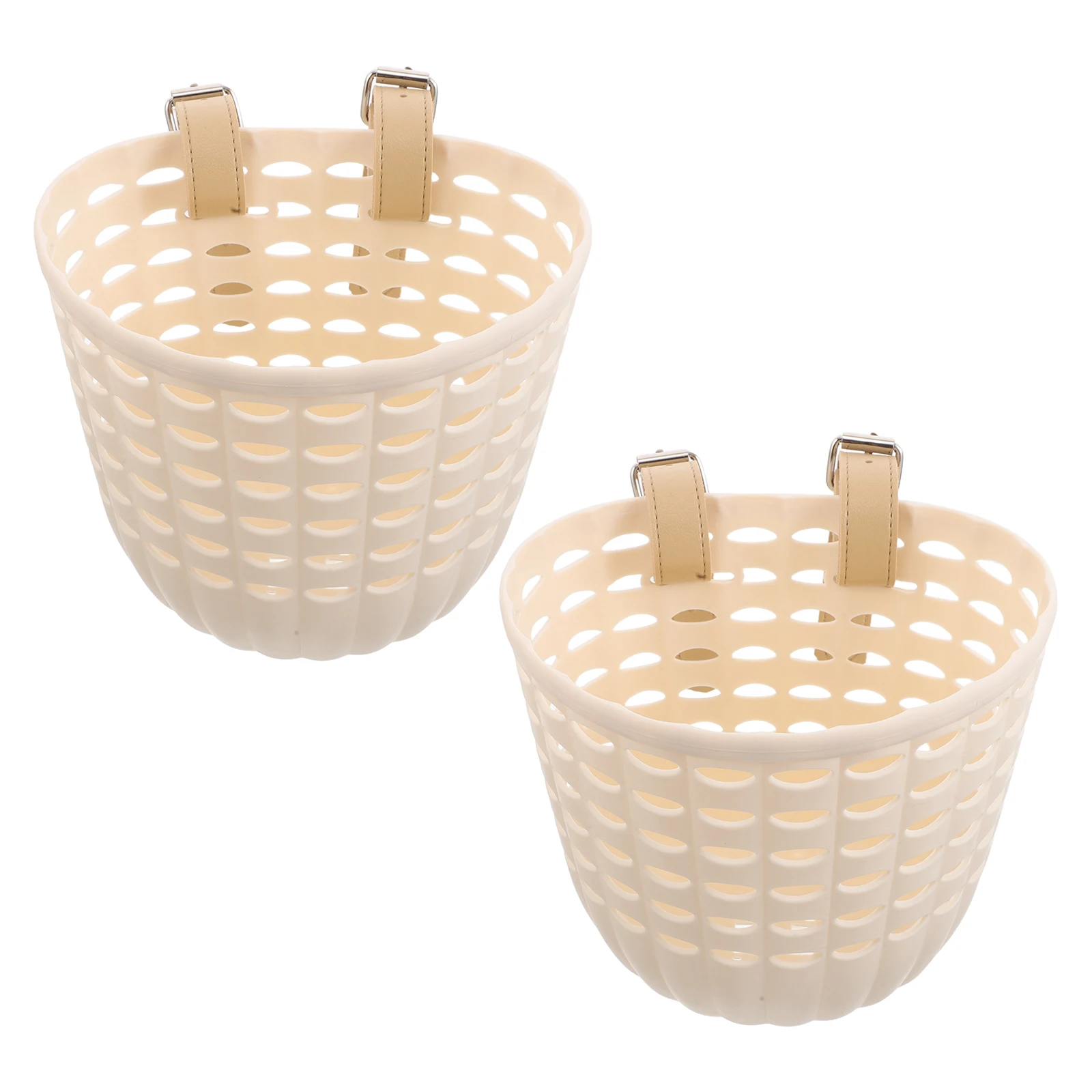 

2pcs Front Bike Baskets Lightweight Plastic Handlebar Storage For 'S Scooters Tricycles Cycling Adventures Easy