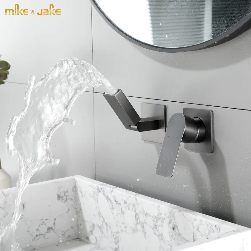 Bathroom wall mounted fold faucet solid brass Bathroom Faucet Single Handle wall Mixer Tap Torneira