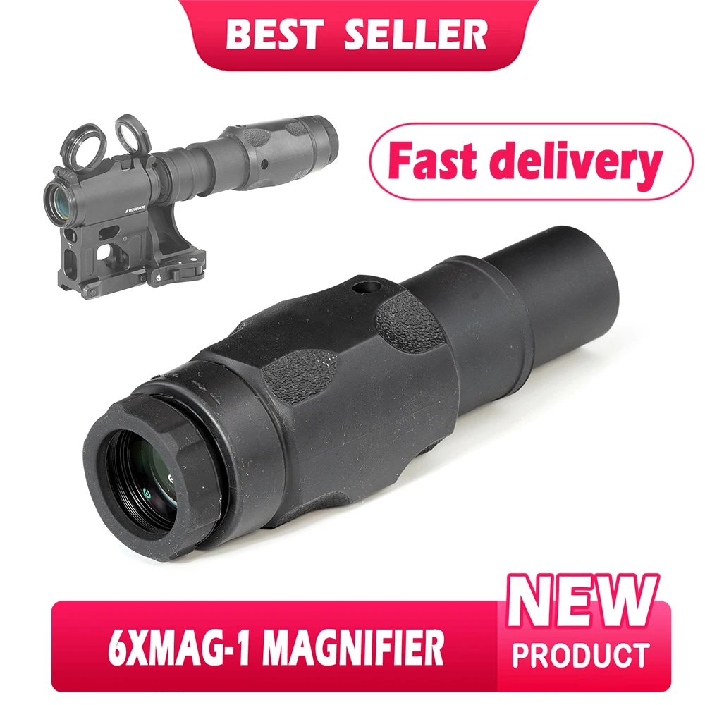 SPECPRECISION Tactical 6XMAG-1 6X Magnifier Scope with Optics Mount & Red Dot Sight 1.57