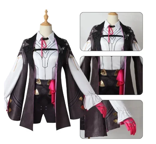 Anime Spiel Genshin Impact Kafka Cosplay Kostüme Hochwertige Halloween-Kostüme für Frauen Party Karneval Outfits Perücken Zubehör