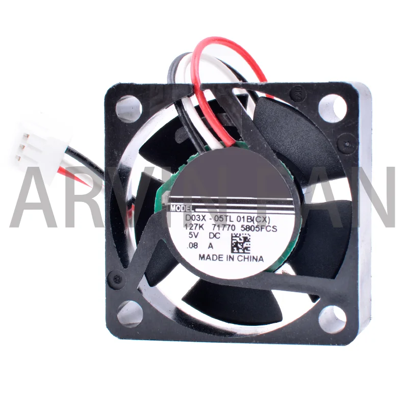 Ventilador de refrigeração d03x-05tl 01b, 3cm, 3010, 5v, 0.08a, caixa de rede router, pequeno ventilador, original, novo