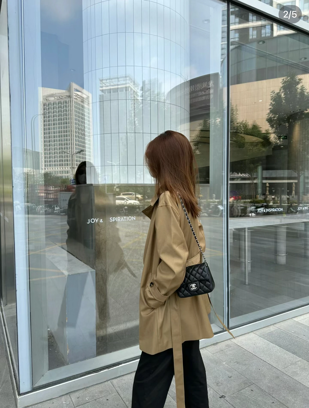 

Women Trench Coat Minimalist Printing Quality Goth High-End Feeling Flattering Covering Rain Maillard Mujer Artsy All-Match