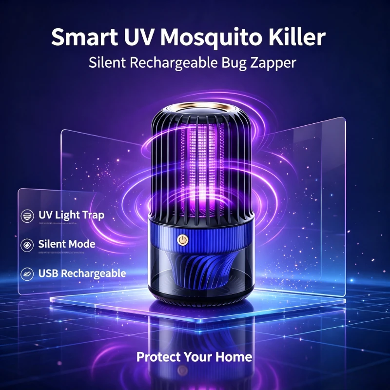 室内用蚊取りランプ-uvライトトラップ-静音バグザッパー-充電式-寝室-家庭-赤ちゃん-妊婦向け
