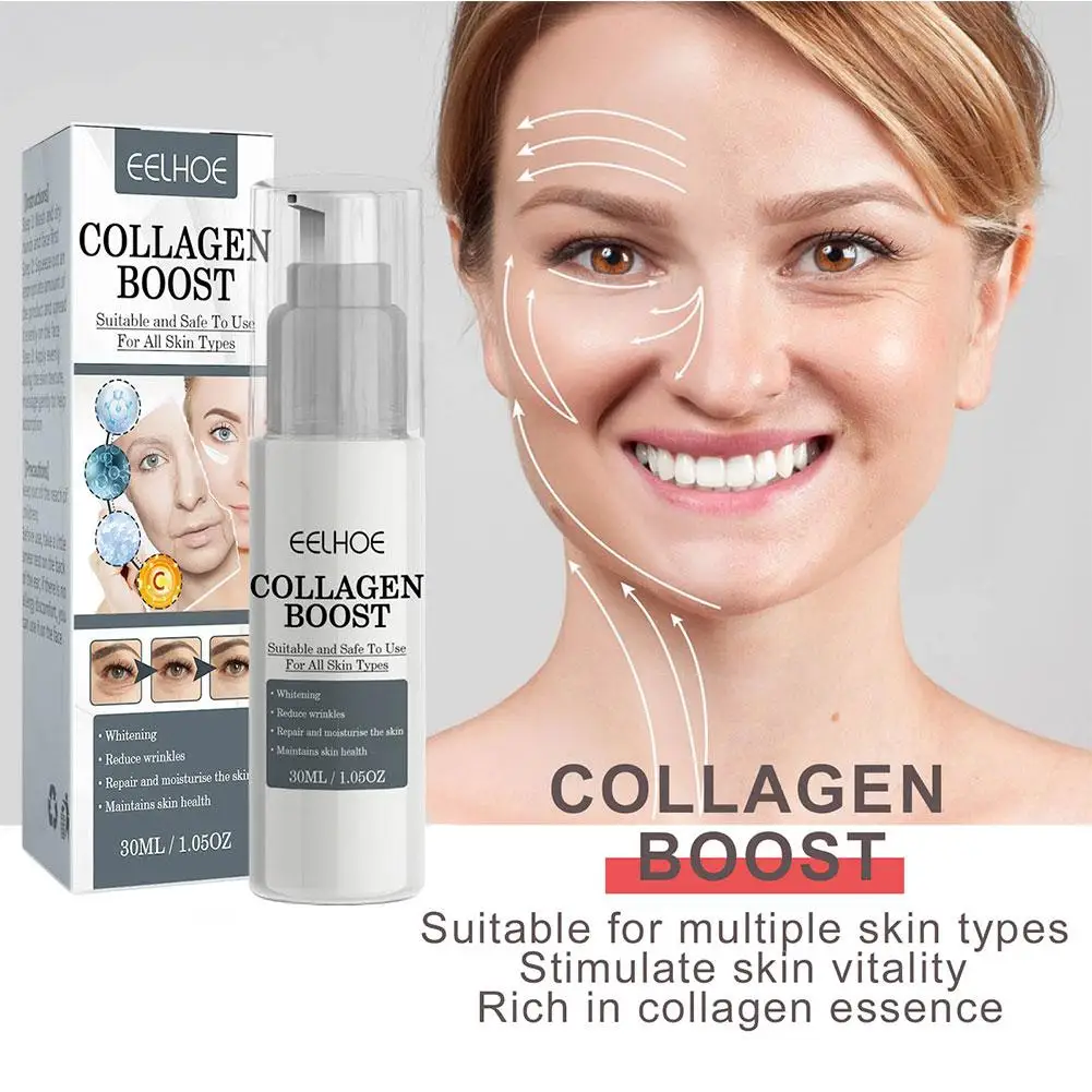 1/2/3PCs Collagen Boost Anti-Aging Serum Dark Spot Corrector Collagen Face Cream Collagen Booster With Hyaluronic Acid Skincare